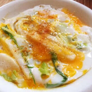 ヘルシー！野菜サラダの卵とじ